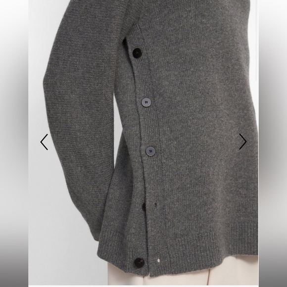 Theory Gray Button Detail Tunic Sweater Small - Picture 11 of 11